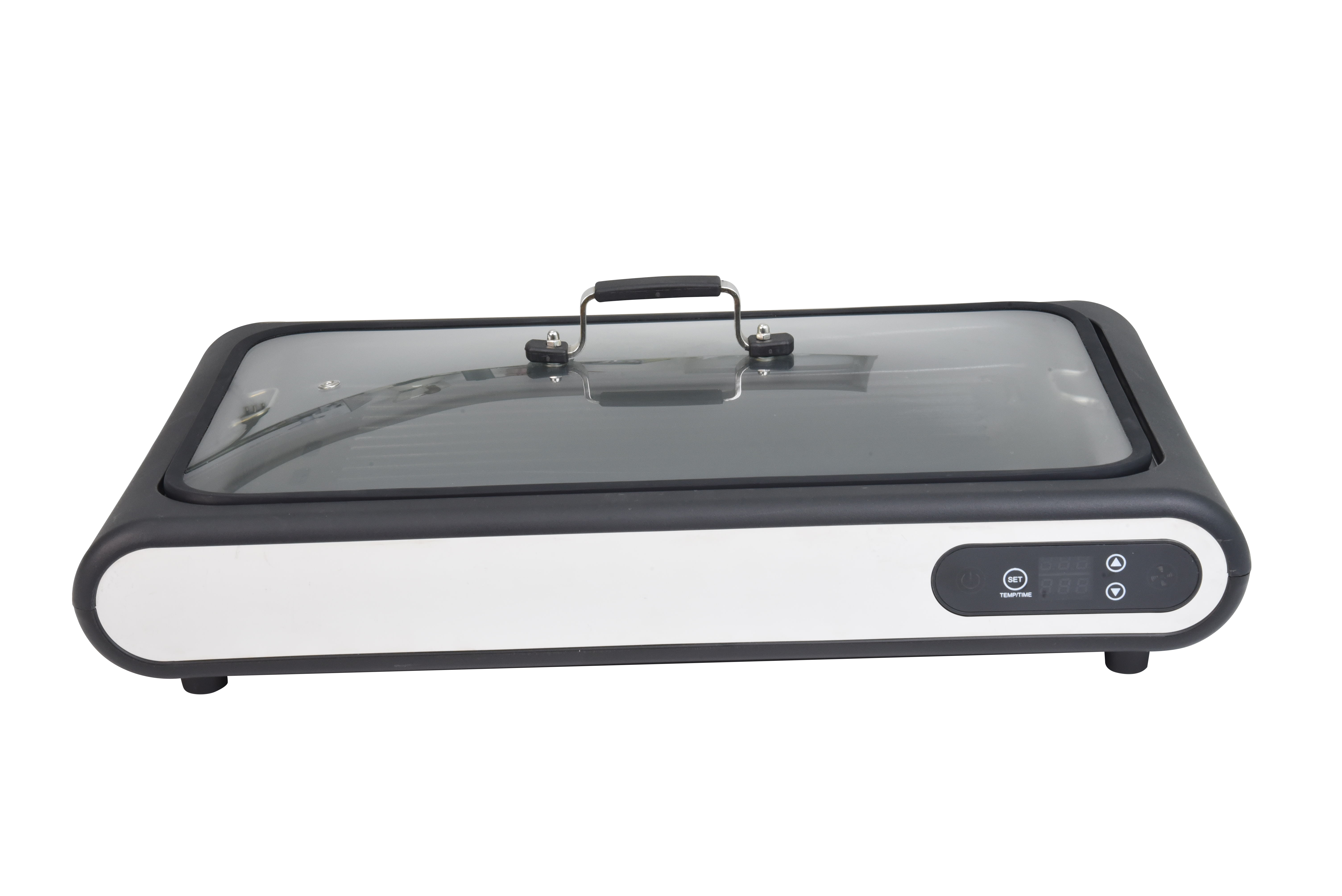 Electric Smokeless Indoor Grill w/ Non-Stick Cooking Surface & Adjustable Temperature Knob from Warm to Sear for Customized BBQing, Dishwasher Safe Removable Water Tray, Black Electric Smokeless Indoor Grill w/ Non-Stick Cooking Surface & Adjustable Temperature Knob from Warm to Sear for Customized BBQing, Dishwasher Safe Removable Water Tray, Black