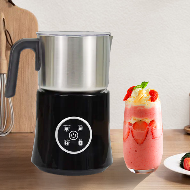 LL-in-1 baristamaker susu frother, buih buih elektrik untuk microfoam seni latte dan kopi, 15oz/450ml susu automatik hangat dengan 30 minuman, mesin basuh pinggan mangkuk, susu berasaskan tenusu/tumbuhan